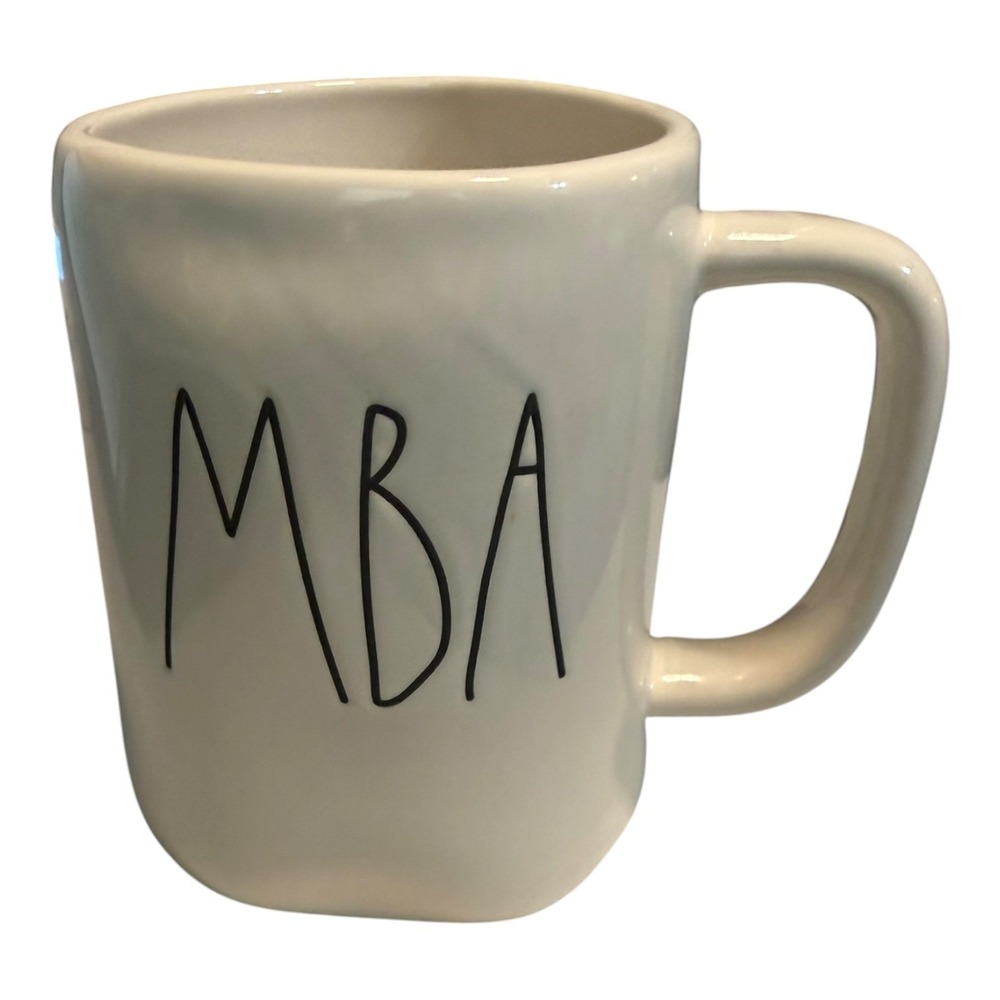 Rae Dunn MBA Coffee Mug Artisan Collection Cream Ceramic